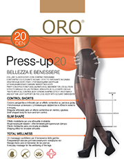 фото Колготки ORO Press-Up 20 den с утягивающими шортиками и профилактическим массажем Телесный темный