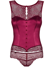 фото Комплект Obsessive Miamor corset Бордо фото 1