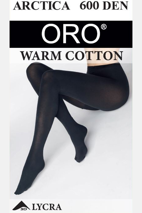 фото Колготки ORO Arctica Warm Cotton 600 den без трусиковой части Черный