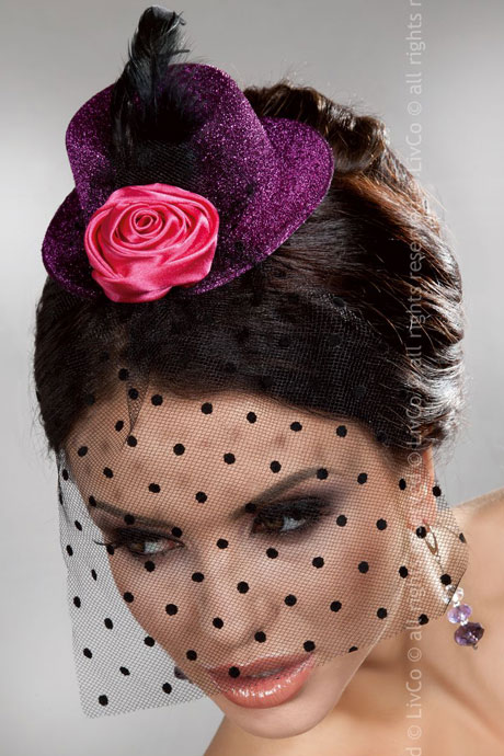 фото Шляпка Livia_Corsetti Mini Top Hat Model 10 Черно-фиолетовый