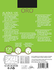 фото Колготки ORO Alaska 120 den антицеллюлитные без трусиковой части Графит фото вид сзади