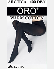 фото Колготки ORO Arctica Warm Cotton 600 den без трусиковой части Черный фото