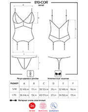 фото Комплект Obsessive 810-COR-1 corset Черный фото 3