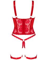 фото Комплект Obsessive Belovya corset Красный фото 2