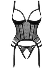 фото Комплект Obsessive Lanelia corset Черный фото 1