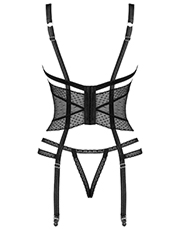 фото Комплект Obsessive Lanelia corset Черный фото 2