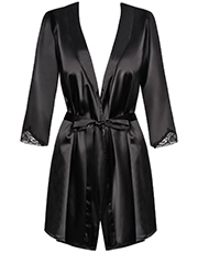фото Комплект Obsessive Satinia robe Черный фото 0