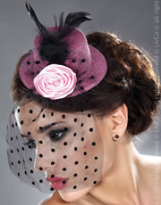 фото Шляпка Livia_Corsetti Mini Top Hat Model 19 Розово-черный фото -1